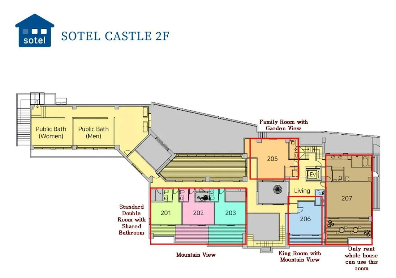 Sotel Castle Фукуока Гостевой дом